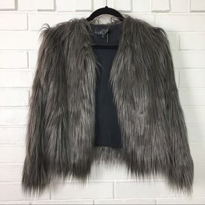 Greylin Faux Fur Coat Size Small